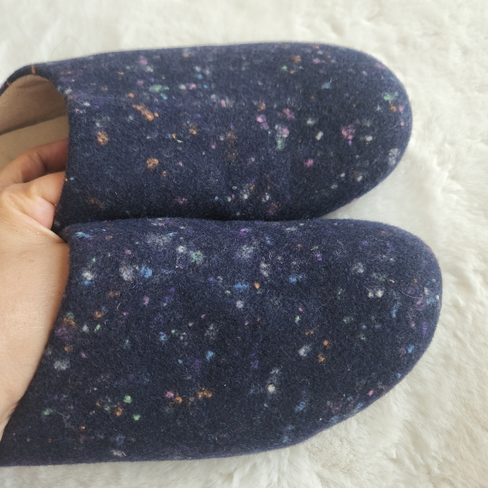 FitFlop Navy Slipper Mules with Multicolor Flecks - Picture 4 of 5